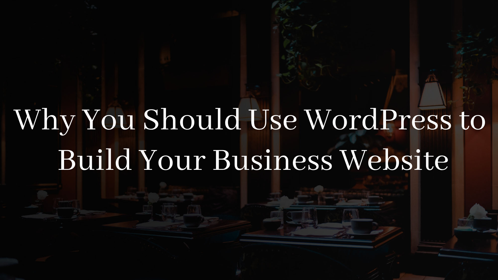 Why You Should Use WordPress to Build Your Business Website