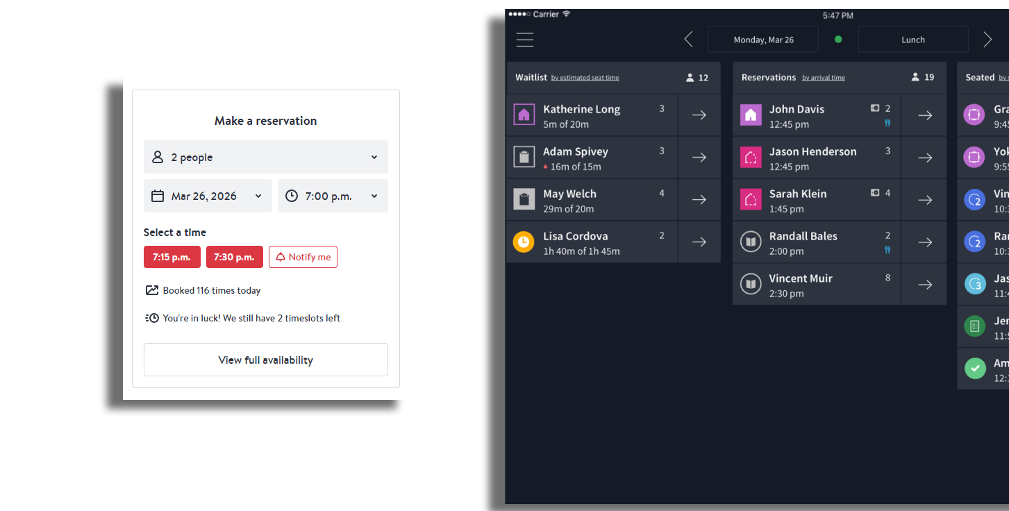 Best alternative to OpenTable for small restaurants - OpenTable Admin Dashboard
