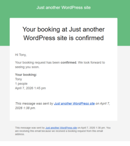 Booking Confirmed Notification