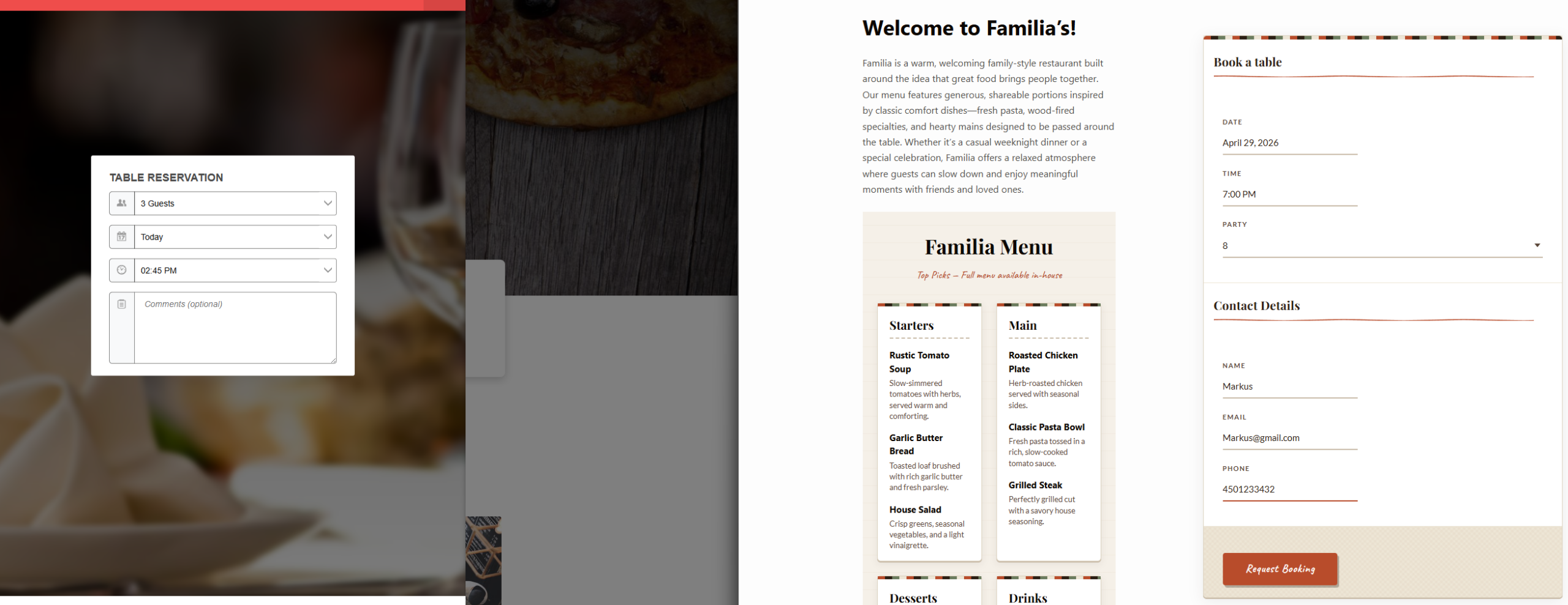 Alternative to GloriaFood reservations