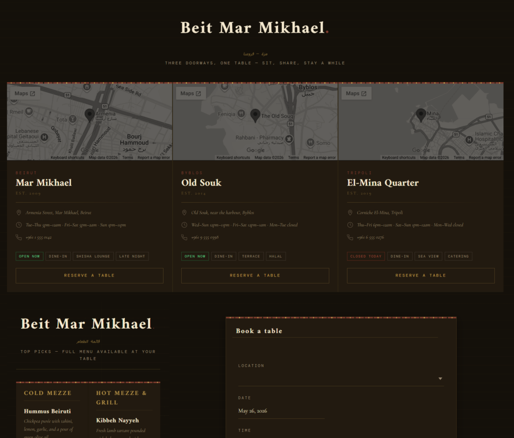 Restaurant reservation plugin for Kadence theme