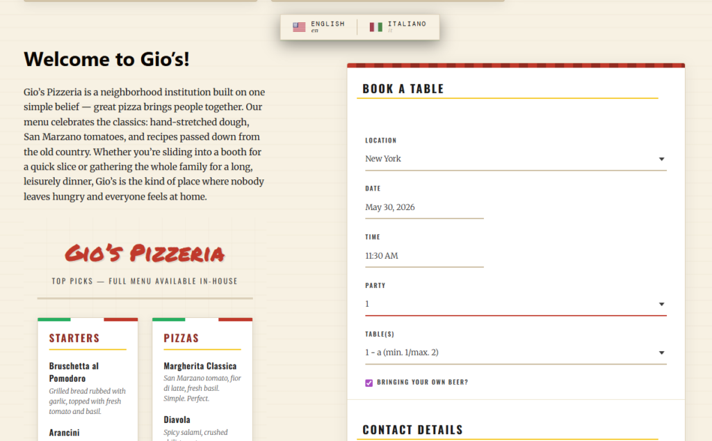 How to add a restaurant reservation form to WordPress