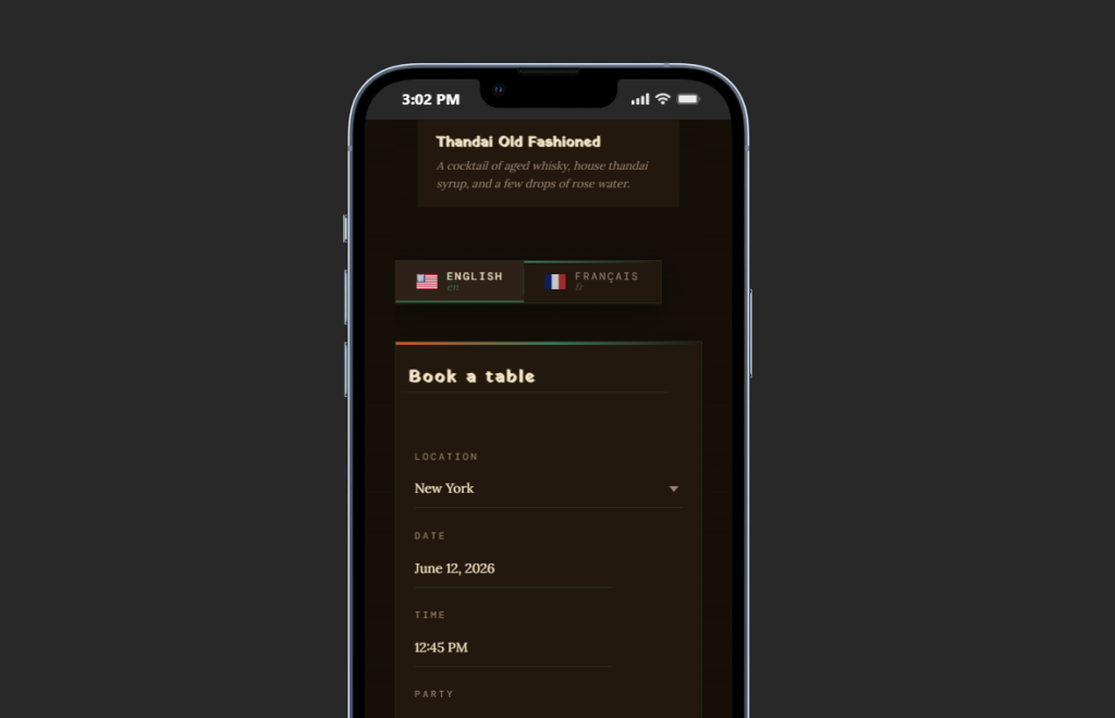 Restaurant reservation plugin for mobile-friendly restaurant sites