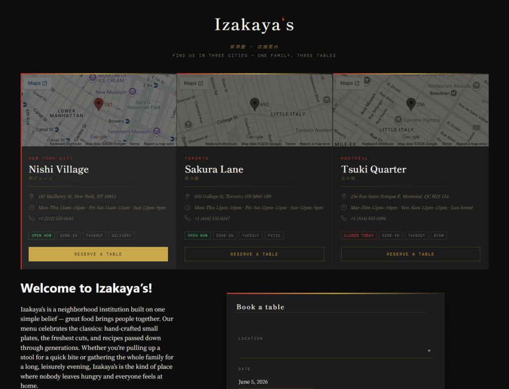 Restaurant reservation plugin for SEO-optimized restaurant websites