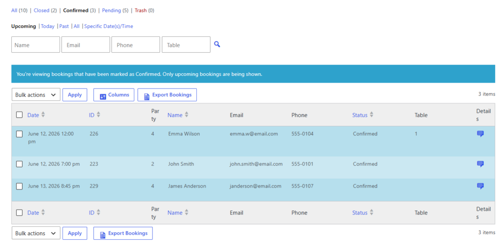 How to allow customers to modify reservations