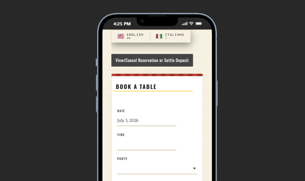 How to add a booking form to restaurant websites