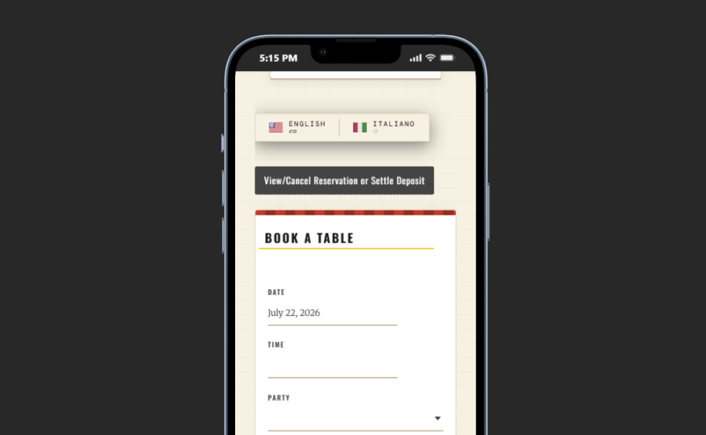 Reservation plugin for cafes