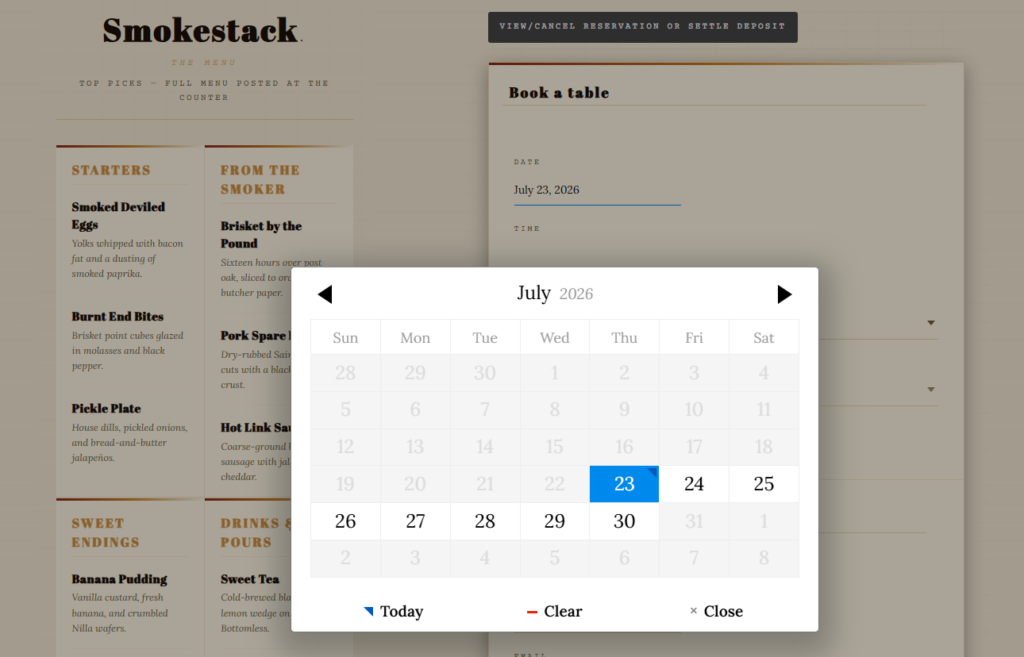 Reservation plugin for breweries