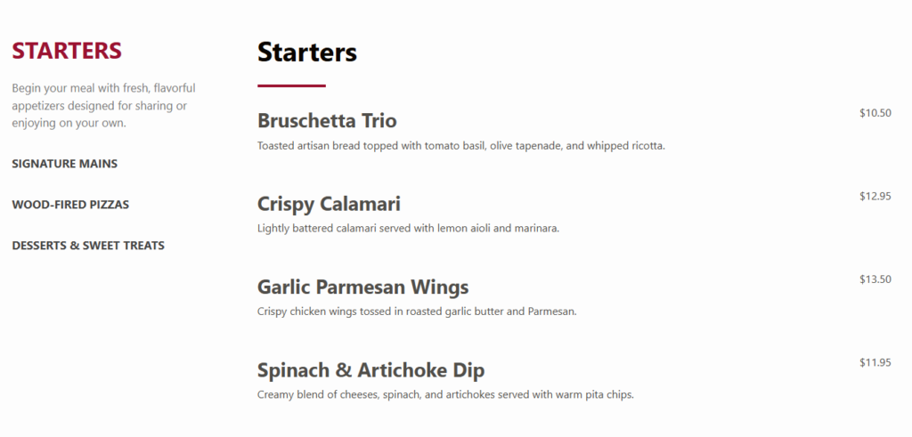 How to create menu categories in WordPress