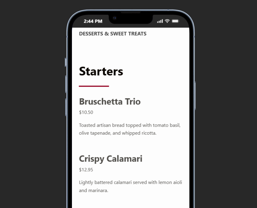 How to create mobile-friendly restaurant menus